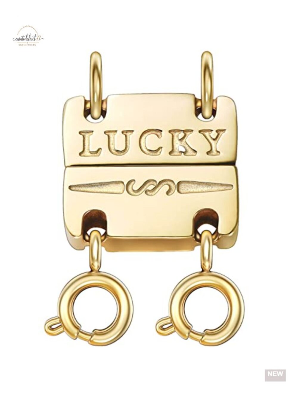 Necklace Separator for Layering Strong Magnetic Clasps 14K Gold Plated
